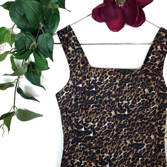 NWT Forever 21 Leopard Print Mini Dress Medium - Picture 2 of 6